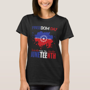 Juneteenth Celebrate Freedom Red White Blue Free B T-Shirt