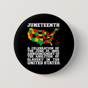 Juneteenth Celebrates Black African American Freed 6 Cm Round Badge