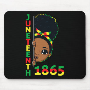 Juneteenth Celebrating 1865 Brown Skin Princess Gi Mouse Pad