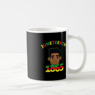 Juneteenth Celebrating 1865 Cool Brown Skin King B Coffee Mug