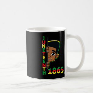 Juneteenth Celebrating 1865 Cool Brown Skin King B Coffee Mug