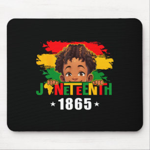 Juneteenth Celebrating 1865 Cool Brown Skin King B Mouse Pad