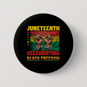 Juneteenth Celebrating Black Freedom 1865 African 6 Cm Round Badge