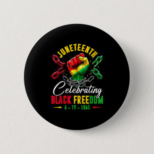 Juneteenth Celebrating Black Freedom 1865 African 6 Cm Round Badge