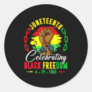 Juneteenth Celebrating Black Freedom 1865 African  Classic Round Sticker