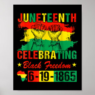 Juneteenth Celebrating Black Freedom 1865 African  Poster