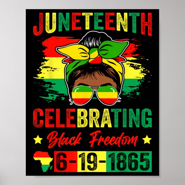 Juneteenth Celebrating Black Freedom 1865 African  Poster (Front)