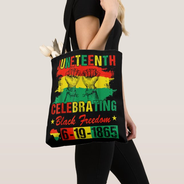 Juneteenth Celebrating Black Freedom 1865 African  Tote Bag (Close Up)