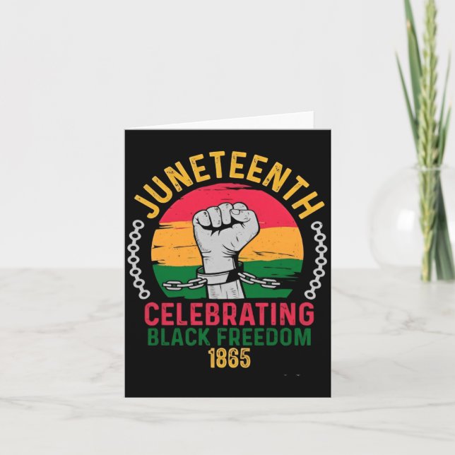 juneteenth celebrating black freedom 1865 card (Front)