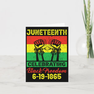 Juneteenth Celebrating Black Freedom 1865 Flag Card