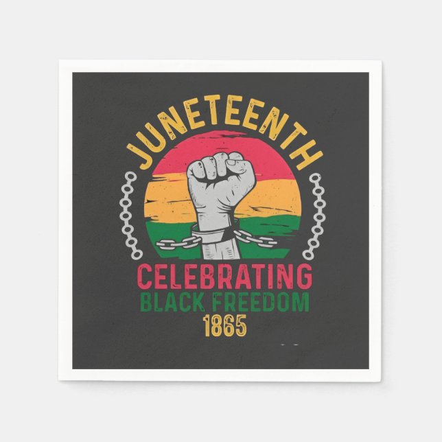 Juneteenth Celebrating Black Freedom 1865 Napkin (Front)