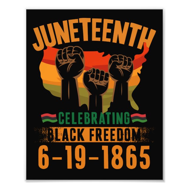 Juneteenth Celebrating Black Freedom 186 African Photo Print (Front)
