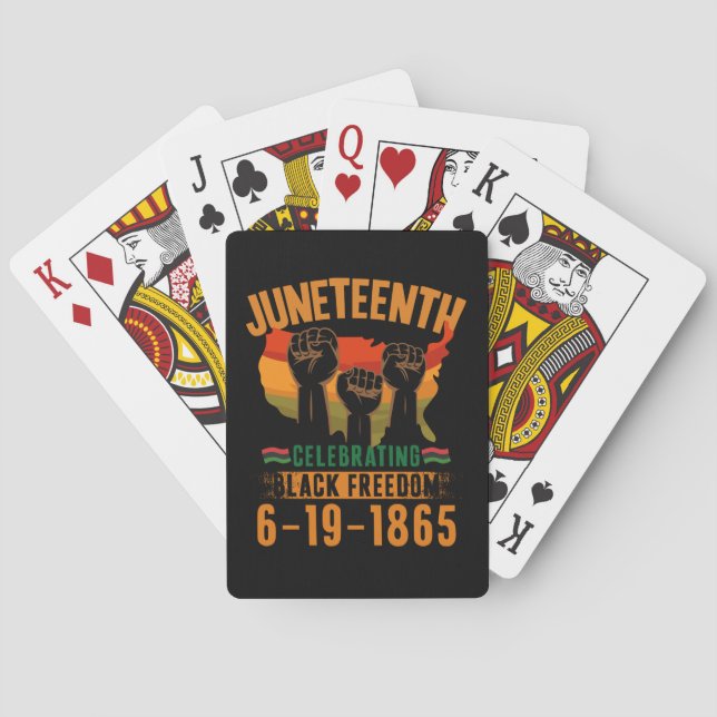 Juneteenth Celebrating Black Freedom 186 African Playing Cards (Back)