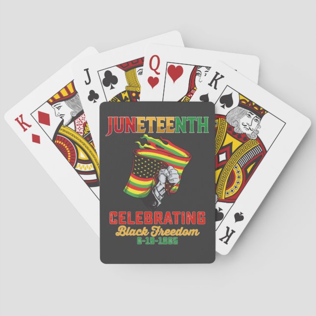 Juneteenth Celebrating Black Freedom 6 19 1865 Playing Cards (Back)