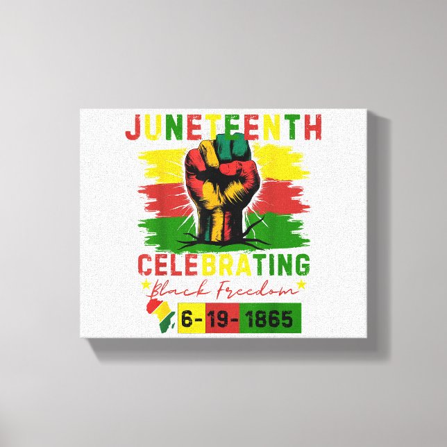 Juneteenth Celebrating Black Freedom Black History Canvas Print (Front)