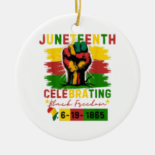 Juneteenth Celebrating Black Freedom Black History Ceramic Tree Decoration