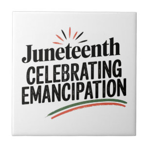 Juneteenth Celebrating Emancipation freedom design Tile