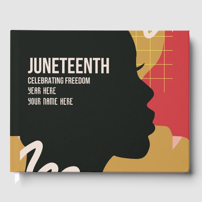 Juneteenth Celebrating Freedom Party Guest Book (Front)
