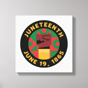 Juneteenth Celebration Commemorating Freedom and Canvas Print