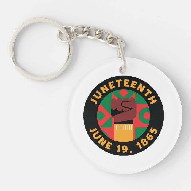 Juneteenth Celebration  Commemorating Freedom and  Key Ring (Front)
