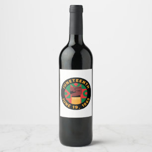 Juneteenth Celebration Commemorating Freedom and Wine Label
