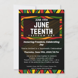 Juneteenth Celebration Invitation Honouring Freedo