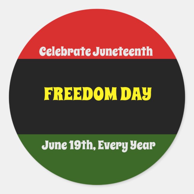 Juneteenth Classic Round Sticker (Front)