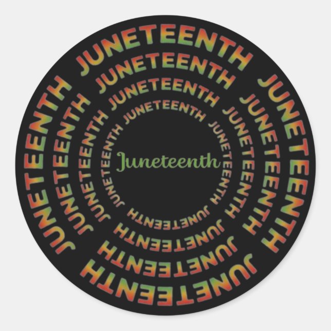 Juneteenth Classic Round Sticker (Front)