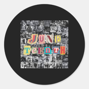 Juneteenth Collage Classic Round Sticker
