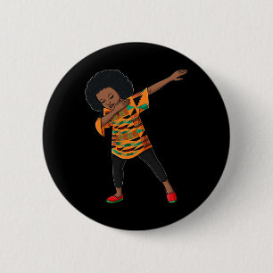 Juneteenth Dabbing African American Black Pride Qu 6 Cm Round Badge