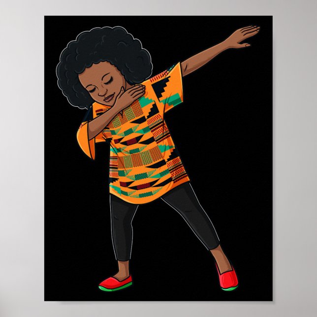Juneteenth Dabbing African American Black Pride Qu Poster (Front)