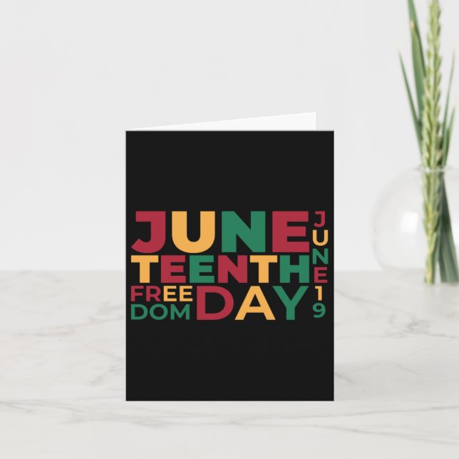 Juneteenth Day Celebrate - Juneteenth Freedom Day Card (Front)