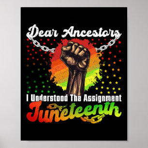 Juneteenth Dear Ancestors I Understood The Ignment Poster