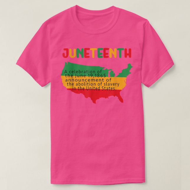 Juneteenth Definition 1865 African American Pride  T-Shirt (Design Front)