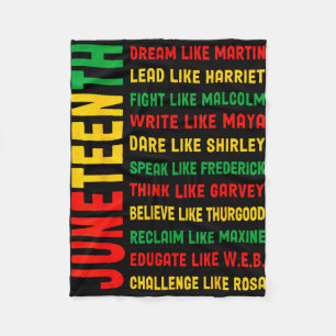 Juneteenth dream like martin black history african fleece blanket