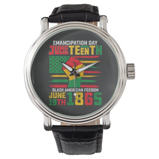 Juneteenth Emancipation Day Black American Freedom Watch (Front)