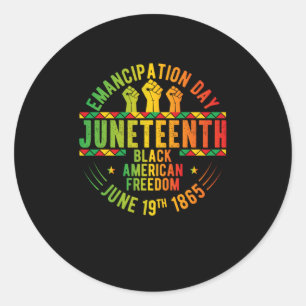 Juneteenth Emancipation Day Black History Classic Round Sticker