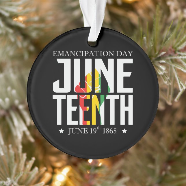 Juneteenth | Emancipation Day | Red Black Green Ornament (Tree)
