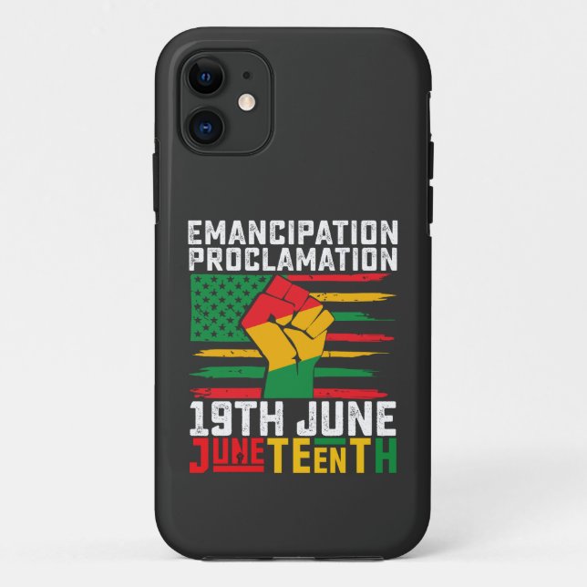 Juneteenth Emancipation Proclamation Black Freedom Case-Mate iPhone Case (Back)