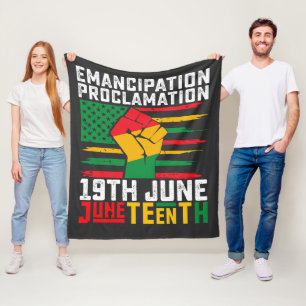 Juneteenth Emancipation Proclamation Black Freedom Fleece Blanket