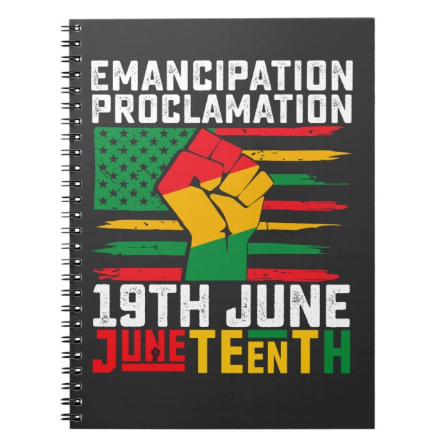 Juneteenth Emancipation Proclamation Black Freedom Notebook (Front)