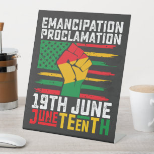 Juneteenth Emancipation Proclamation Black Freedom Pedestal Sign