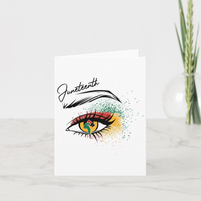 Juneteenth Eye June 19th Black History Juneteenth  Card (Front)