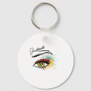 Juneteenth Eye June 19th Black History Juneteenth  Key Ring