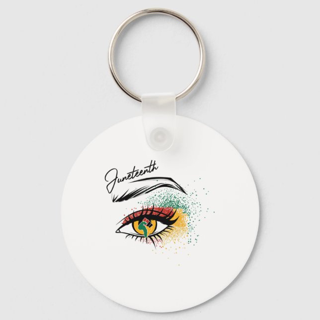 Juneteenth Eye June 19th Black History Juneteenth  Key Ring (Front)