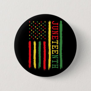 Juneteenth Flag Black Freedom 1865 1 6 Cm Round Badge