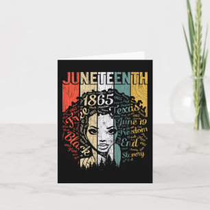 Juneteenth Flag Blm Afro Women June 19 1865 Africa Card