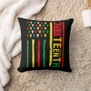 Juneteenth Flag Celebrating Black Freedom 1865 Cushion