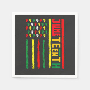 Juneteenth Flag Celebrating Black Freedom 1865 Napkin