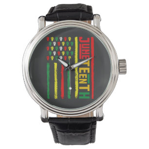 Juneteenth Flag Celebrating Black Freedom 1865 Watch